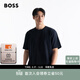 雨果博斯BOSS男士雙 B字母彈力棉混紡T 恤 402-深藍色 S