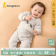 童泰嬰兒連體衣秋冬季薄棉寶寶衣服夾棉家居服哈衣爬服純棉秋裝 灰色 59cm (建議1-3個(gè)月身高55-60cm)