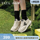他她（TATA）云朵泡芙厚底慢跑鞋女休閑運動(dòng)鞋女老爹鞋秋WPC06CM4 米白/灰/黑（心形款）-WPC07 37