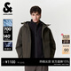 杰克·瓊斯（JACK&JONES）男裝秋冬季短款羽絨服男士連帽防水戶(hù)外潮流鴨絨沖鋒衣外套 E04橄欖黑 M （175）偏大,建議拍小一碼