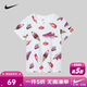 NIKE 耐克童裝2025年夏季男女童冰淇淋圖案印花T恤兒童百搭時(shí)尚短袖