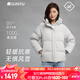 君羽戶(hù)外羽絨服男女短款800高蓬超輕加厚保暖白鵝絨服313 霜灰-女款 L 推薦男141-160斤/女111-125斤