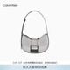 Calvin Klein女包【新年禮物】休閑優(yōu)雅ck拉鏈半圓手提袋單肩腋下新月包餃子包