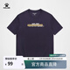 KELME/卡爾美官方上衣1960文化衫半袖體恤復古潮流休閑短袖T恤男 6227TX1050 藏藍 XL