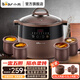 小熊（Bear） 電燉鍋 電燉盅 家用陶瓷鍋 隔水燉鍋 煲湯鍋熬湯煲大容量5-6人可燉一雞 煮粥養生鍋 長(cháng)效預約定時(shí) 紫砂隔水柔燉 6.5L DDZ-B45Z1