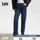 Lee25秋冬新429標準直腳加厚加絨深藍女保暖牛仔褲 深藍色 29