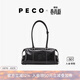 PECO小丑保齡球包單肩植鞣皮油蠟長(cháng)柄手拎腋下包法棍超火波士頓包 中號 經(jīng)典黑頭層熔巖油蠟牛皮預售15天