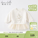 戴維貝拉（DAVE＆BELLA）童裝女兒童裙子春秋小童衣服公主裙女童連衣裙幼兒衣服新款童裙 白色 90 cm（建議身高80-90cm） cm（建議身高80-90cm）