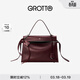 GROTTO個(gè)樂(lè )經(jīng)典R66大號高級感復古大容量手提單肩斜挎包通勤禮物 波多爾紅L