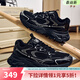 Kappa氫軌厚底老爹鞋男鞋2026新款潮流百搭休閑運動(dòng)鞋網(wǎng)面透氣跑鞋 黑色 42.5