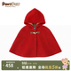 PawinPaw小熊童裝年秋冬嬰幼童斗篷外套女寶寶大衣綿羊毛拜年過(guò)年 Red紅色/20 110