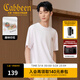 卡賓（CABBEEN）【趣味印花】男裝 卡通蛇涼感舒適短袖T恤2025新款百搭上衣 米白色12（寬松版型） XL /180/52