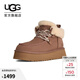 UGG秋季女士時(shí)尚舒適純色圓頭厚底保暖系帶休閑懶人鞋 1143954 RYK | 淺橡棕色 37