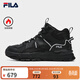 FILA 斐樂(lè )官方男鞋復古運動(dòng)鞋2025冬季新款中幫加絨滿(mǎn)天星休閑鞋 黑-BK 42