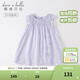 戴維貝拉（DAVE＆BELLA）兒童連衣裙薄款中大童裙子女童寶寶公主裙夏季新款洋氣童裙 淺紫色DB2234181 100 cm（建議身高90-100cm）