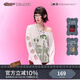BJHG【飛天小女警聯(lián)名】不計后果長(cháng)袖T恤女 春薄款美式休閑打底衫內搭 毛毛米 M