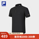 斐樂(lè )（FILA） 官方男子針織短袖衫戶(hù)外運動(dòng)涼感基礎T恤 深黑-BK M
