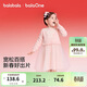 巴拉巴拉童裝女童連衣裙網(wǎng)紗公主裙拼接紅色新年拜年服女童裙