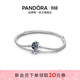 潘多拉（PANDORA）Moments閃耀月亮鏈扣蛇骨鏈手鏈藍色星月生日禮物 1 592819C01 20CM(建議130斤以上)