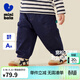 迷你巴拉【吸濕速干】男童女童兒童長(cháng)褲寶寶柔軟大口袋長(cháng)褲春新款 牛仔深藍88301 【吸濕速干】 100