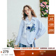 兩三事梵高文藝眷戀刻度2026春新款小清新印花刺繡盤(pán)扣裝飾襯衫女 藍色-y M