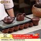 金鑲玉茶具套裝 茶壺茶杯宜興紫砂原礦半手工禮品福利高檔 經(jīng)典仿古套裝