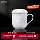 景德鎮茶杯陶瓷馬克杯家用帶蓋辦公喝水杯十二生肖馬年白瓷杯子生日禮物 大號生肖過(guò)濾杯  申猴