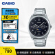 卡西歐（CASIO）商務(wù)時(shí)尚手表 時(shí)尚月相顯示防水鋼帶石英男款手表 情人節送禮禮物 MTP-M300D-1AVDF