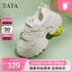 他她（TATA）老爹鞋網(wǎng)面透氣運動(dòng)鞋百搭休閑增高鞋 米白 37
