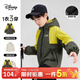 迪士尼（Disney）童裝女童三合一沖鋒衣外套2026春秋新款兒童搖粒絨上衣一衣三穿潮 深軍綠色 140