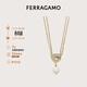 菲拉格慕（Ferragamo）女士人造珍珠Gancini吊墜項鏈 0776608 禮物送女友