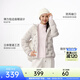 安踏（ANTA）氫羽絨丨輕薄無(wú)縫運動(dòng)羽絨服女2026春季新款短款連帽棉服保暖外套 銀河灰-1 L (女170)