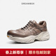 dreambox鈞博老爹鞋vibram厚底增高鞋水洗馬皮高端休閑男鞋夏季透氣登山鞋 火山灰 41