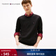 Tommy Hilfiger【撞色橫條紋】26春夏新款男純棉休閑學(xué)院風(fēng)圓領(lǐng)內搭針織衫 【純色繡標毛衣】經(jīng)典黑BDS L （推薦：150-165斤）