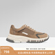 GEOX杰歐適早春男鞋舒適百搭系帶圓頭運動(dòng)低幫時(shí)尚休閑鞋 卡其色 40