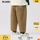 馬·拉?。∕.Latin）/裝春季新款男女童兒童柔軟舒適闊腿褲長(cháng)褲休閑褲褲子 黃棕色 110