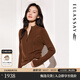 歌力思（ELLASSAY）【爆款100%羊毛】2025商場(chǎng)同款套頭打底半高領(lǐng)羊毛衫女EWW363M042 咖栗色 S