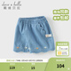 戴維貝拉（DAVE＆BELLA）兒童褲子夏裝新款純棉女童牛仔褲女寶寶短褲小童休閑褲童褲 牛仔藍【現貨】 120 cm（建議身高110-120cm）