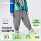 巴拉巴拉【商場(chǎng)同款】寶寶長(cháng)褲男童工裝束腳褲秋冬休閑褲 中花灰00502 110
