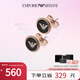 EMPORIO ARMANI阿瑪尼耳釘女 圓形鷹標 新年禮物送女友EGS2534221