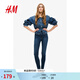 H&M女裝牛仔褲2026春季新款修身版型高腰鉛筆褲簡(jiǎn)約牛仔褲1207354 深牛仔藍014 36 160/68