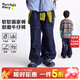 咕嚕日記（Purrfect diary）童裝兒童牛仔褲2025秋冬男童褲子耐磨工裝褲女童百搭透氣 藍色 130