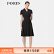 PORTS寶姿女裝小黑裙時(shí)尚設計感通勤西裝領(lǐng)連衣裙ALM8D145PWB023 黑色 M (6)