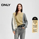 ONLY冬季慵懶設計感撞色圓領(lǐng)綁帶針織衫女|124413007 C07 乃坂綠色 S 160/80A