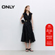 ONLY2025秋季新款氣質(zhì)淑女風(fēng)中長(cháng)裙無(wú)袖襯衫連衣裙女|125107046 H1Z黑色 XS