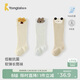 童泰（TONGTAI）嬰兒襪子男女寶寶長(cháng)筒襪兒童高筒襪新生兒不勒腿寬口襪黃色0-6月