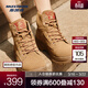 斯凱奇（Skechers）女鞋春夏大黃靴馬丁靴厚底增高戶(hù)外中幫綁帶運動(dòng)休閑鞋113399 栗色/CSNT 38