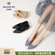 MALOVE MZ女鞋2026新款法式優(yōu)雅3.7cm坡跟水鉆女士單鞋百搭通勤 魅力黑 38