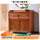 剡龍餐邊柜實(shí)木酒柜中式仿古一體靠墻榆木柜子隔斷客廳多功能儲物柜 兩門(mén)兩斗88*38*85