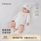 babylove嬰兒包屁衣春秋款三角哈衣爬服純棉新生兒連體衣居家打底睡衣